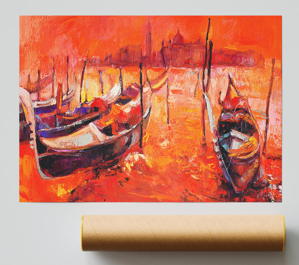 Gondola Line Up 2 Giclee Print