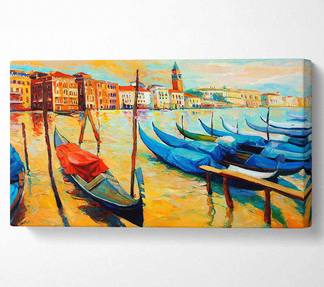  A Canvas Print of Gondola Line Up 3 Canvas Art