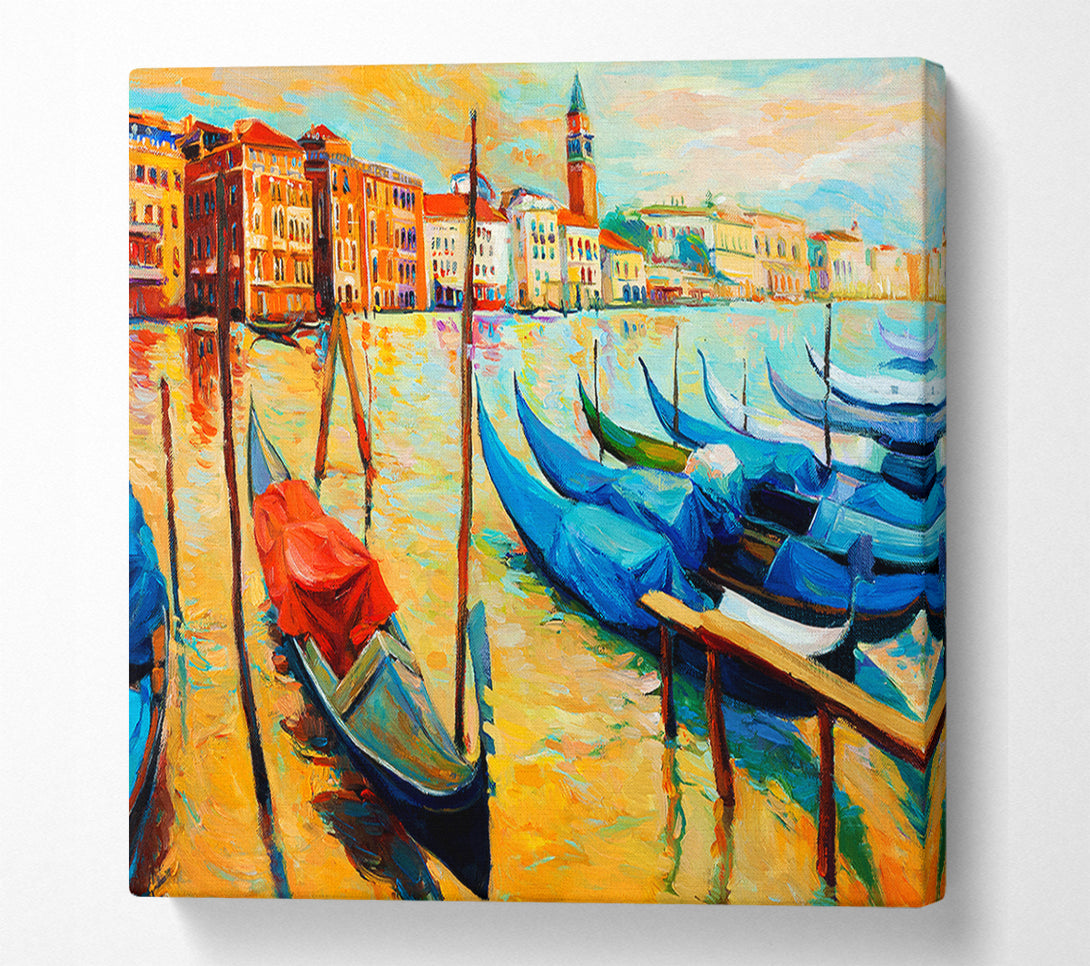  A Canvas Print of Gondola Line Up 3 Canvas Art