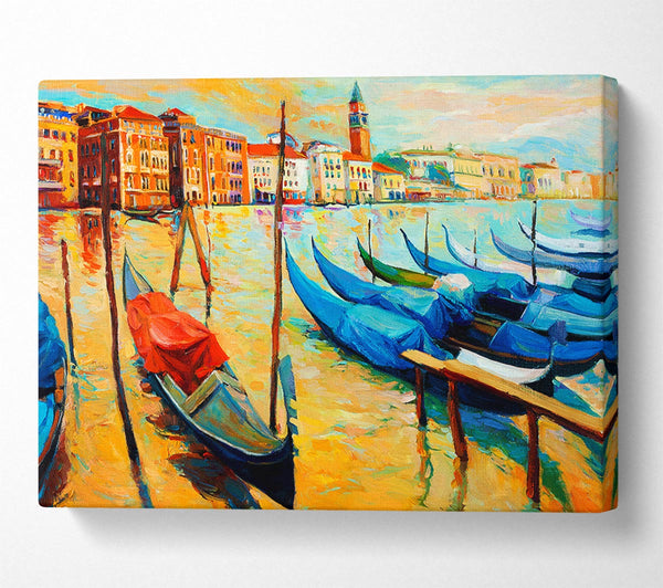  A Canvas Print of Gondola Line Up 3 Canvas Art