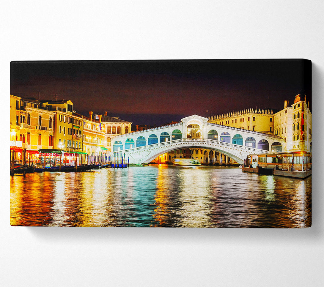 A Canvas Print of Rialto In Lights Canvas Print