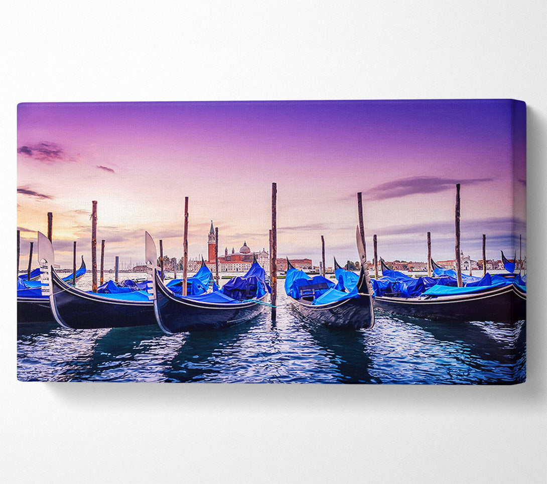  A Canvas Print of Gondola Line Up 5 Canvas Print