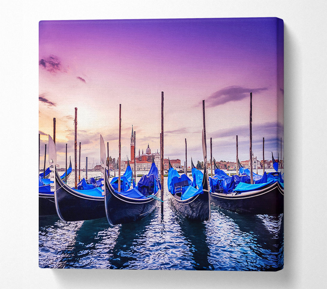  A Canvas Print of Gondola Line Up 5 Canvas Print
