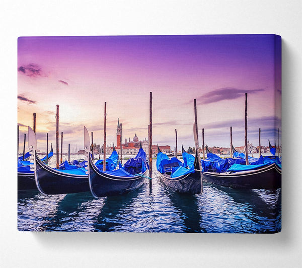  A Canvas Print of Gondola Line Up 5 Canvas Print