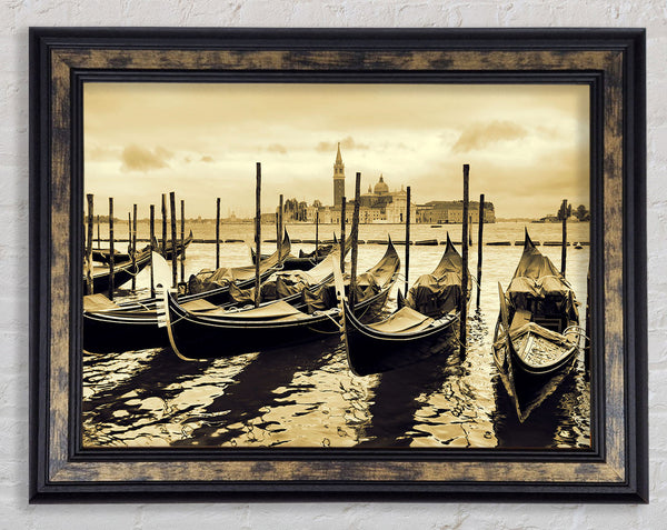 Gondola Line Up 4 Framed Print