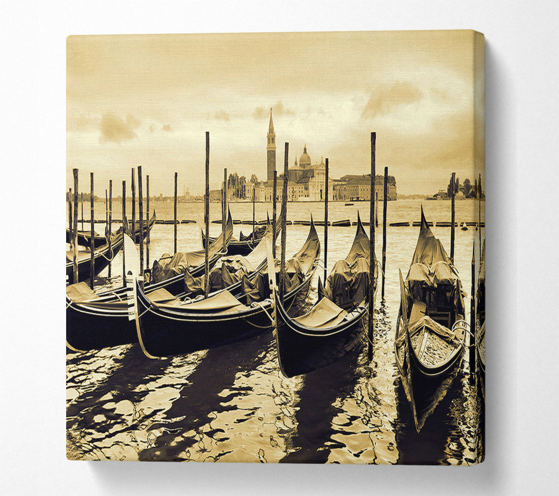  A Canvas Print of Gondola Line Up 4 Canvas Art