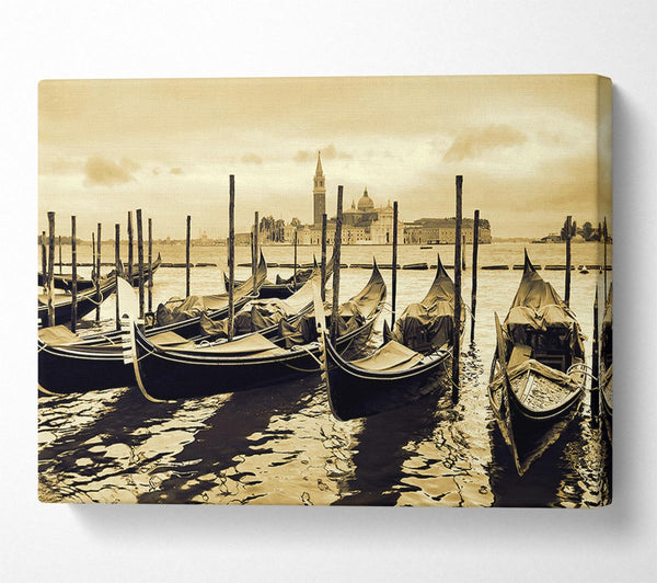 A Canvas Print of Gondola Line Up 4 Canvas Art