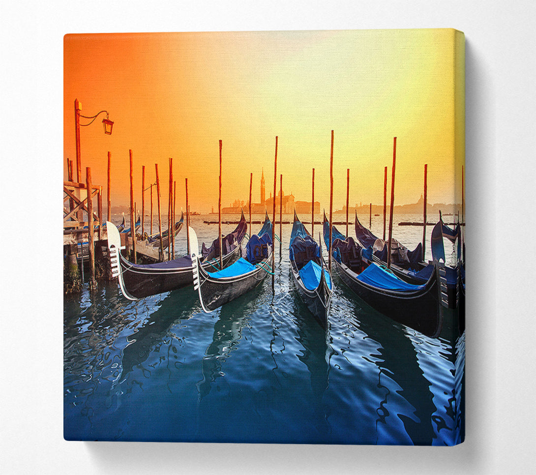  A Canvas Print of Gondola Line Up 6 Canvas Wall Art
