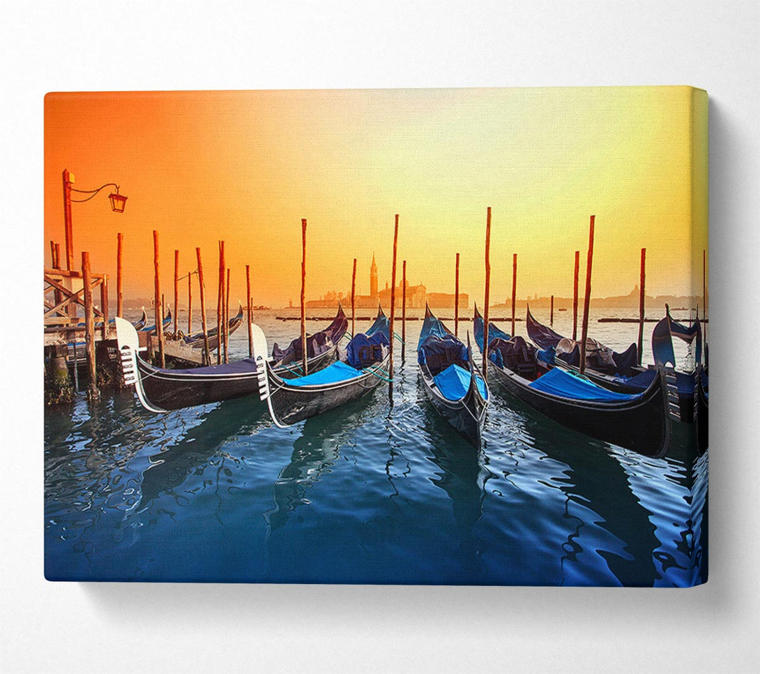  A Canvas Print of Gondola Line Up 6 Canvas Wall Art
