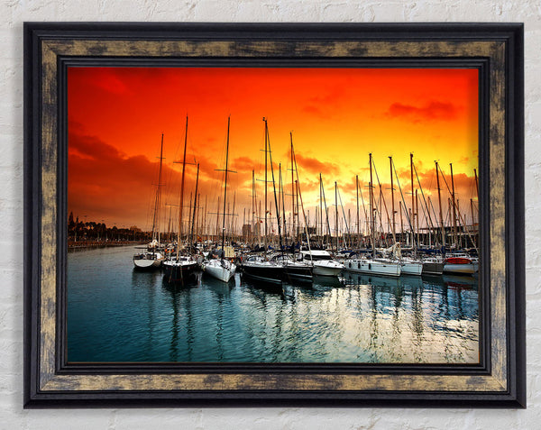 Harbour Sunset Framed Print