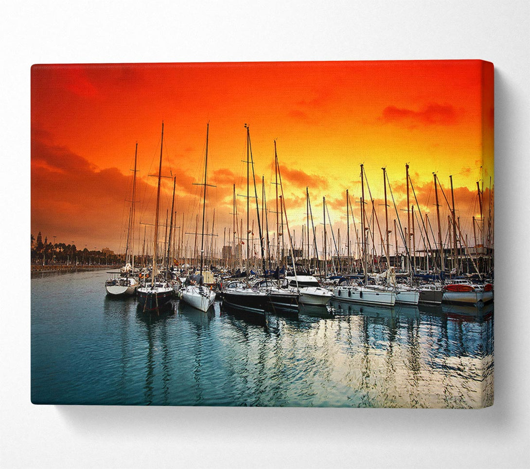  A Canvas Print of Harbour Sunset Canvas Art