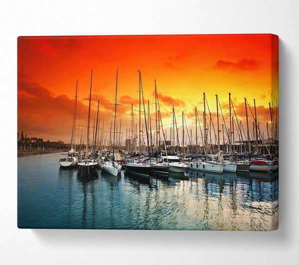  A Canvas Print of Harbour Sunset Canvas Art