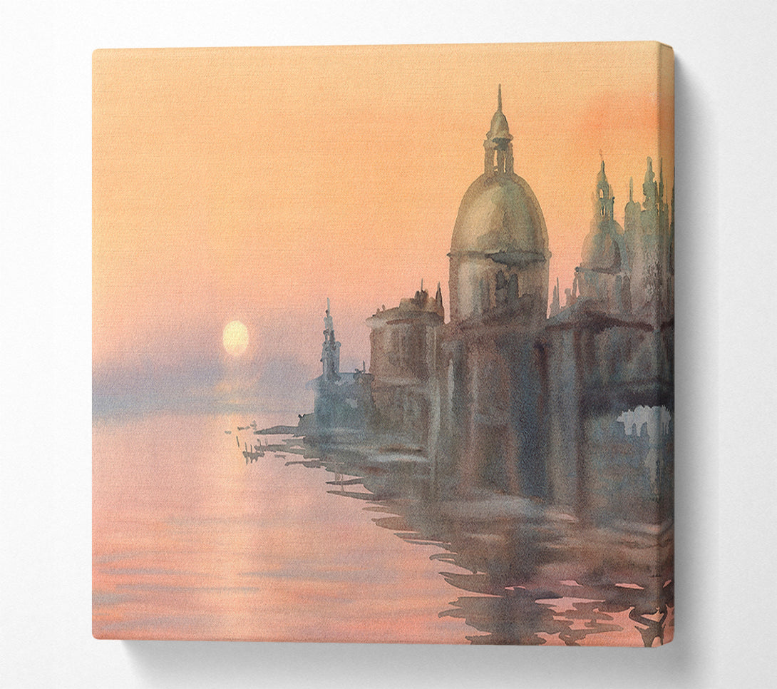  A Canvas Print of Sunset Waters Canvas Wall Art