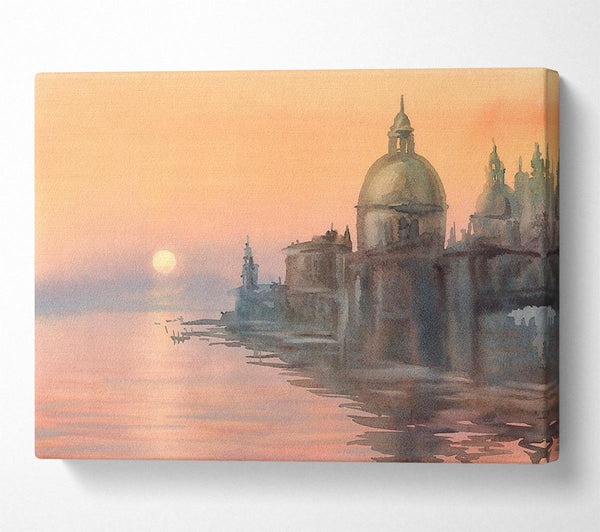  A Canvas Print of Sunset Waters Canvas Wall Art