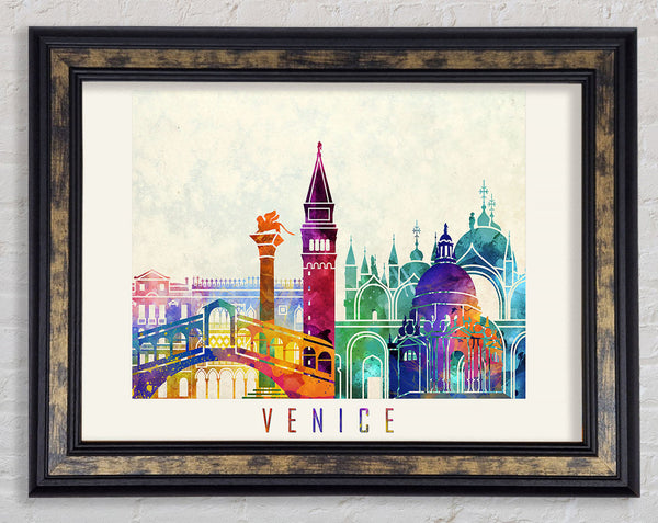 Rainbow City Framed Print