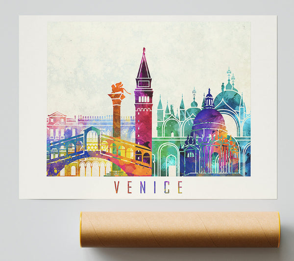 Rainbow City Print