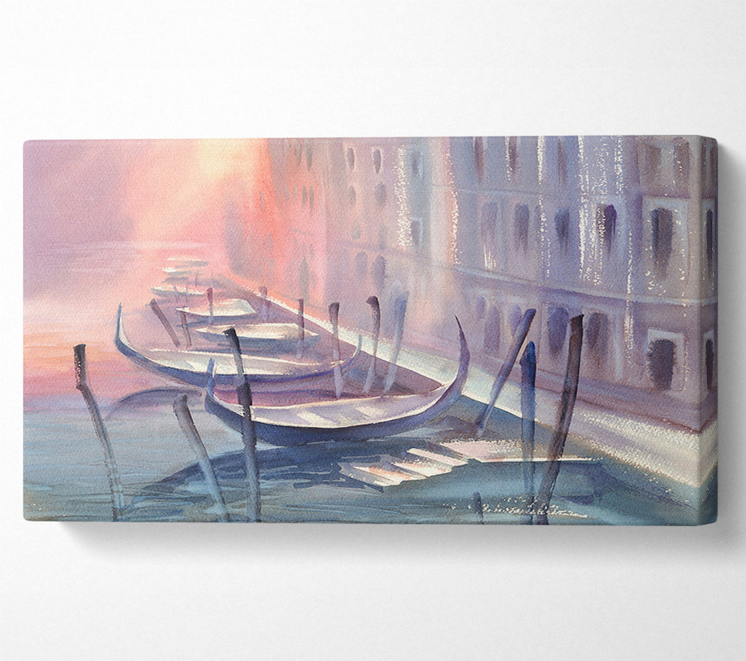  A Canvas Print of Gondola Line Up 7 Canvas Print