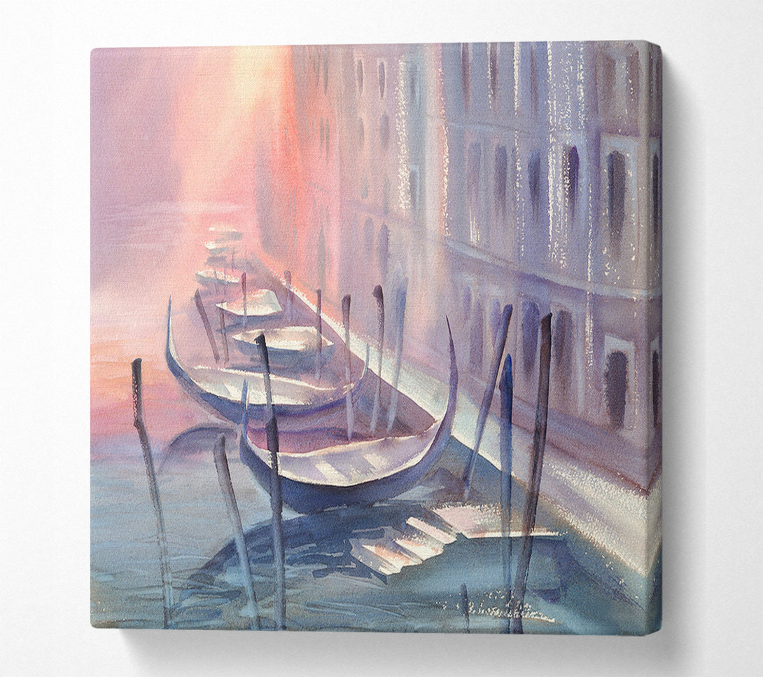  A Canvas Print of Gondola Line Up 7 Canvas Print