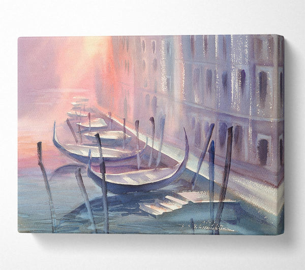  A Canvas Print of Gondola Line Up 7 Canvas Print