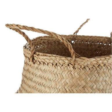 Gold Sequin Small Seagrass Basket