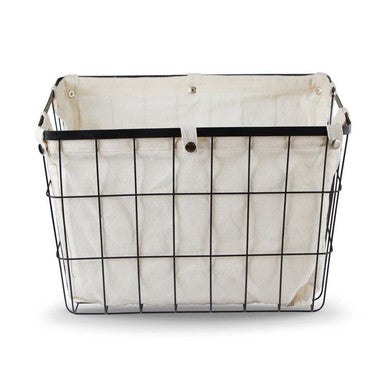 Harga Large Matte Black Wire Storage Bas