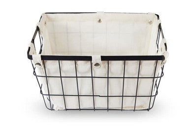 Harga Medium Matte Black Wire Storage Ba
