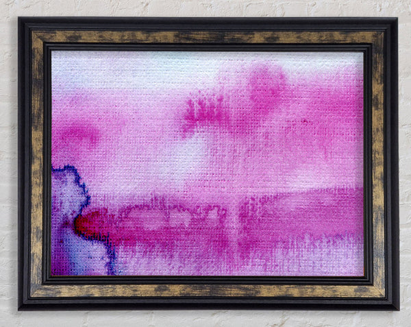 Pink River Rain Clouds Framed Print