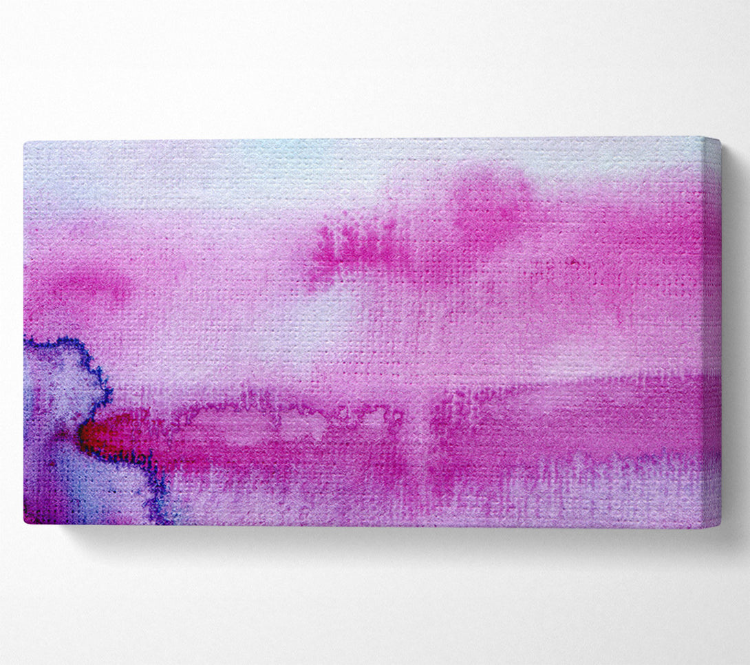  A Canvas Print of Pink River Rain Clouds Canvas Print
