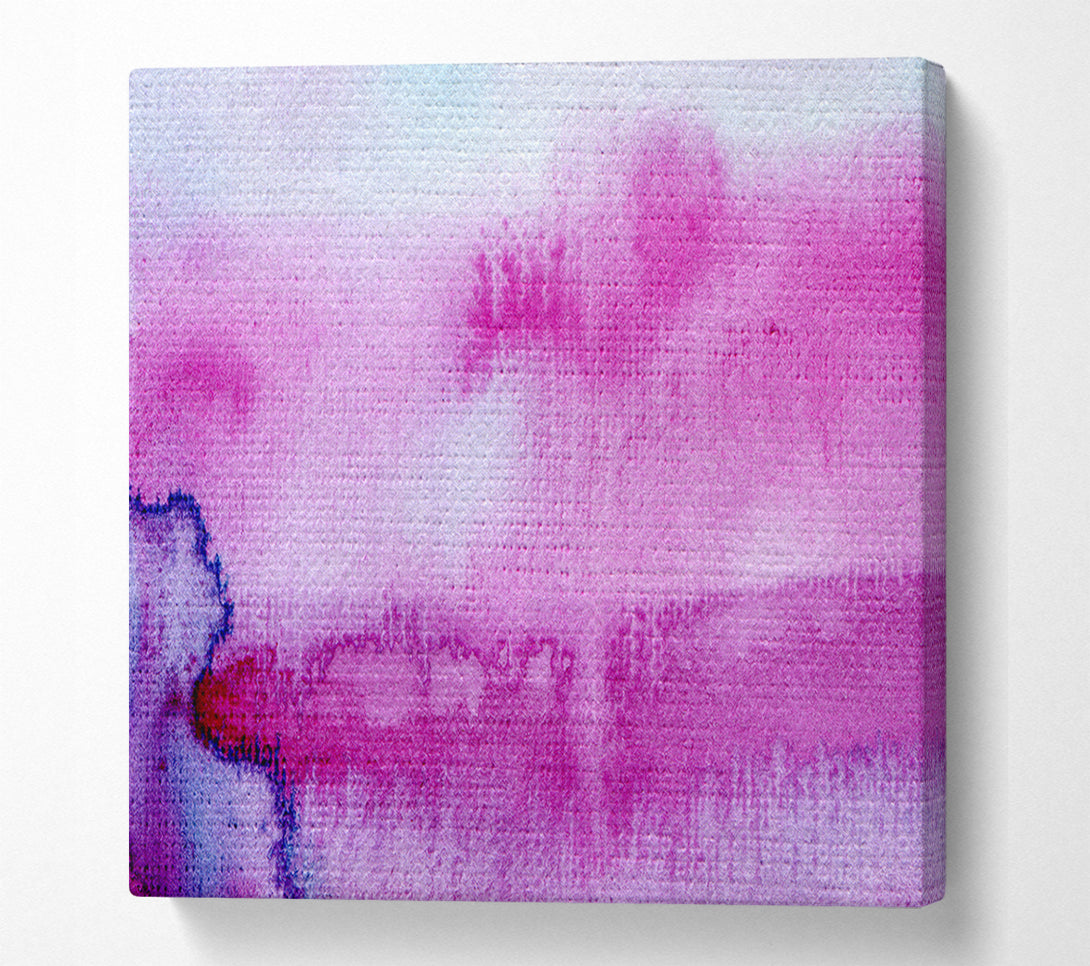  A Canvas Print of Pink River Rain Clouds Canvas Print