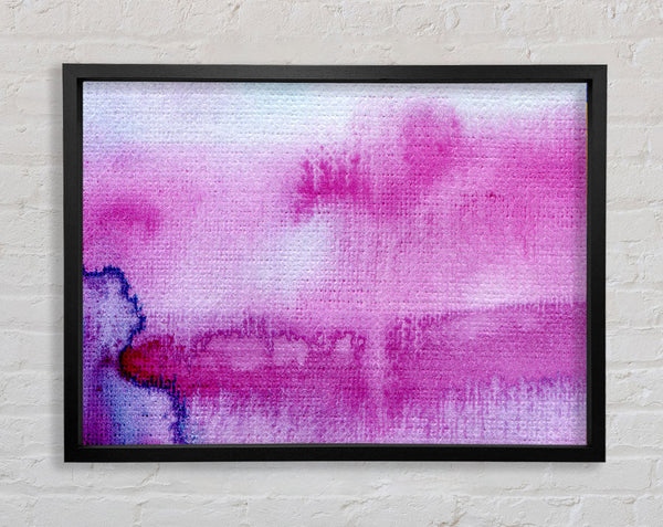 Pink River Rain Clouds Framed Print