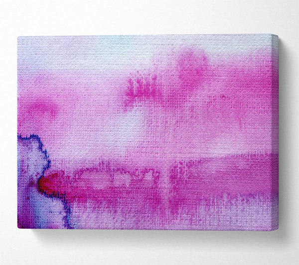  A Canvas Print of Pink River Rain Clouds Canvas Print