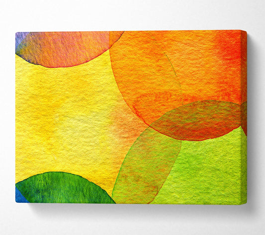 Bubble Sun Canvas Wall Art