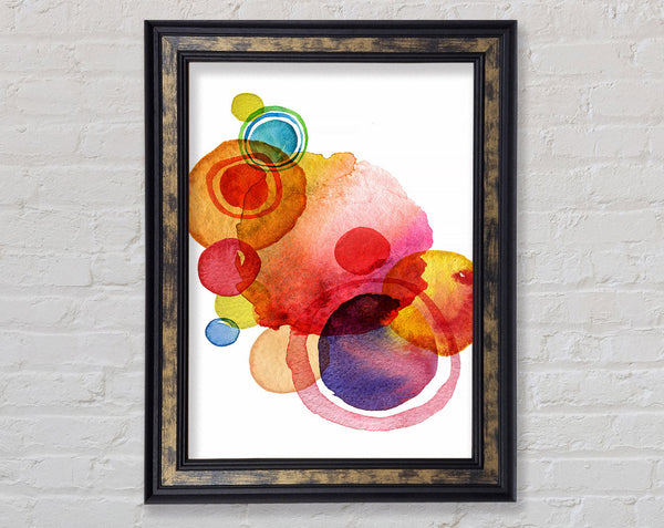 Rainbow Planets Framed Print
