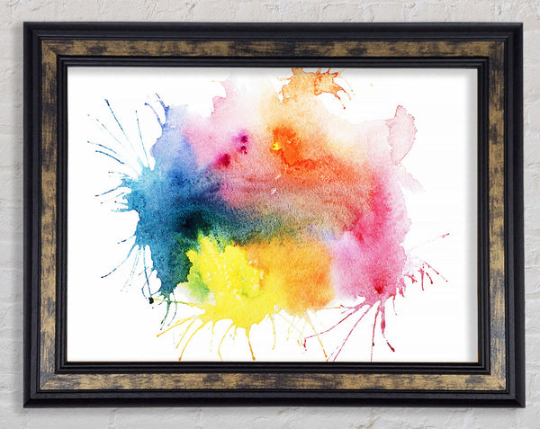 Colliding Colours Framed Print