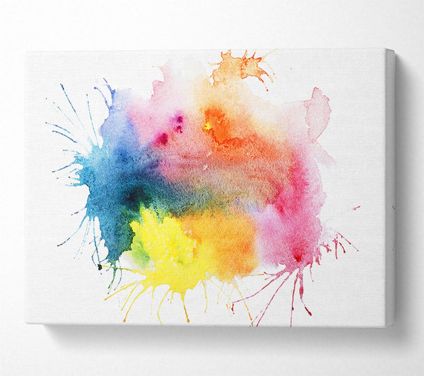  A Canvas Print of Colliding Colours Canvas Print