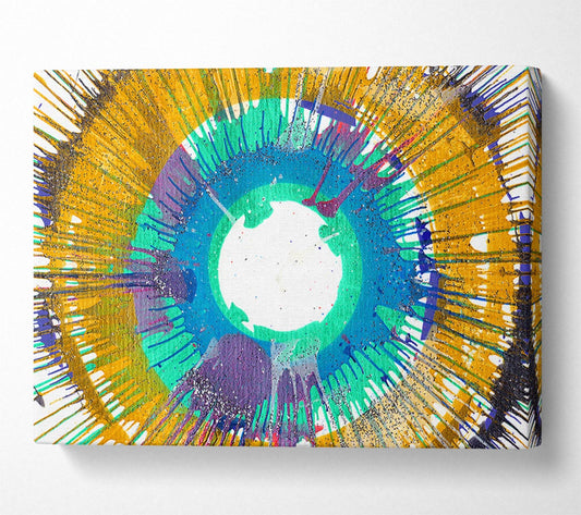 Sun Ray Illusion Canvas Wall Art