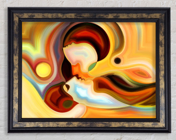 Soul Connection Kiss Framed Print