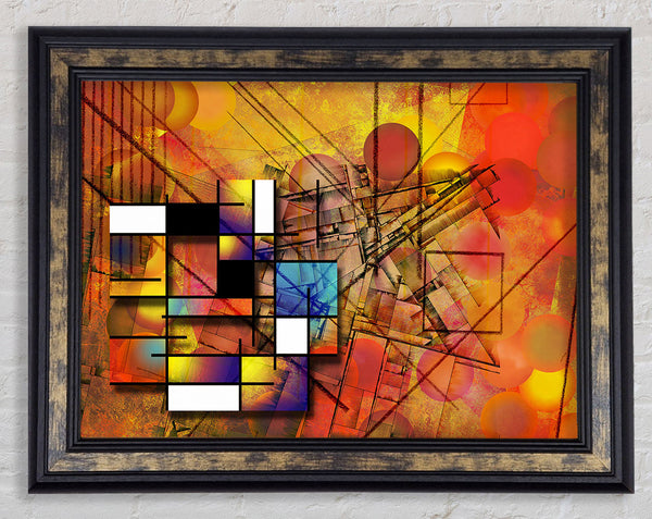 Cubism Rainbow Framed Print