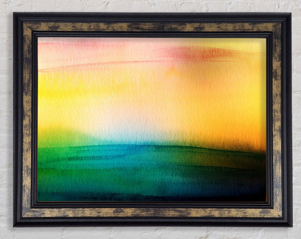 Sun Haze Fileds Framed Print