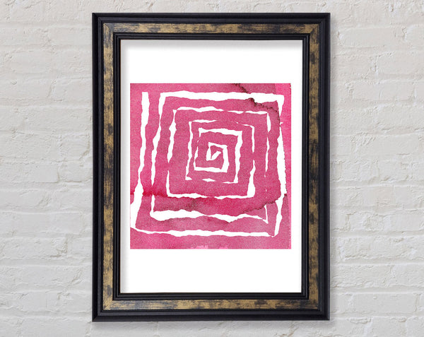 Pink Puzzle Framed Print