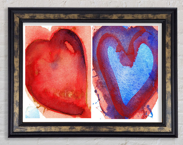 Hot And Cold Heart Framed Print