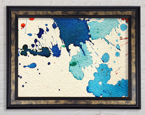 Splash Of Blue Framed Print