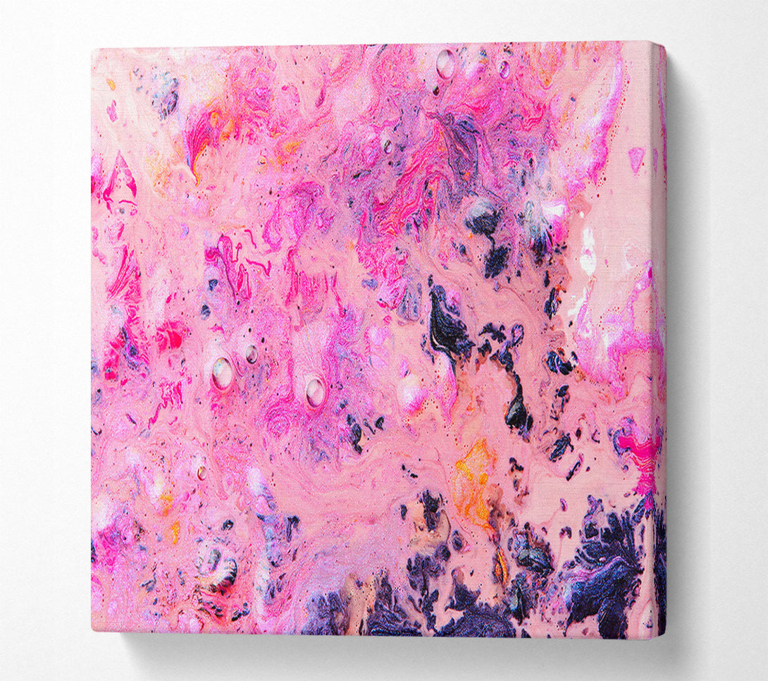  A Canvas Print of Pink Bubble Liquid Canvas Wall Art