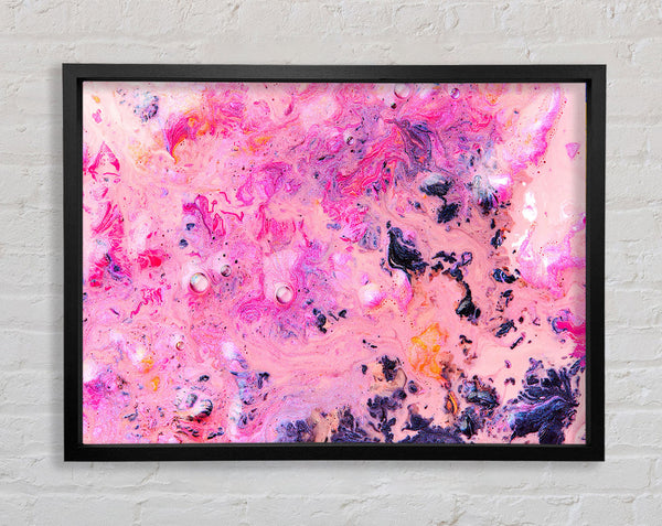 Pink Bubble Liquid Framed Print