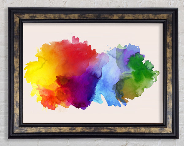 Rainbow Explosion Framed Print