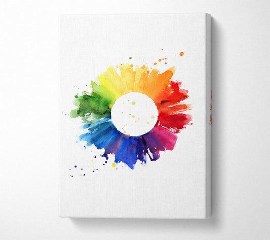 Rainbow Sun Canvas Wall Art