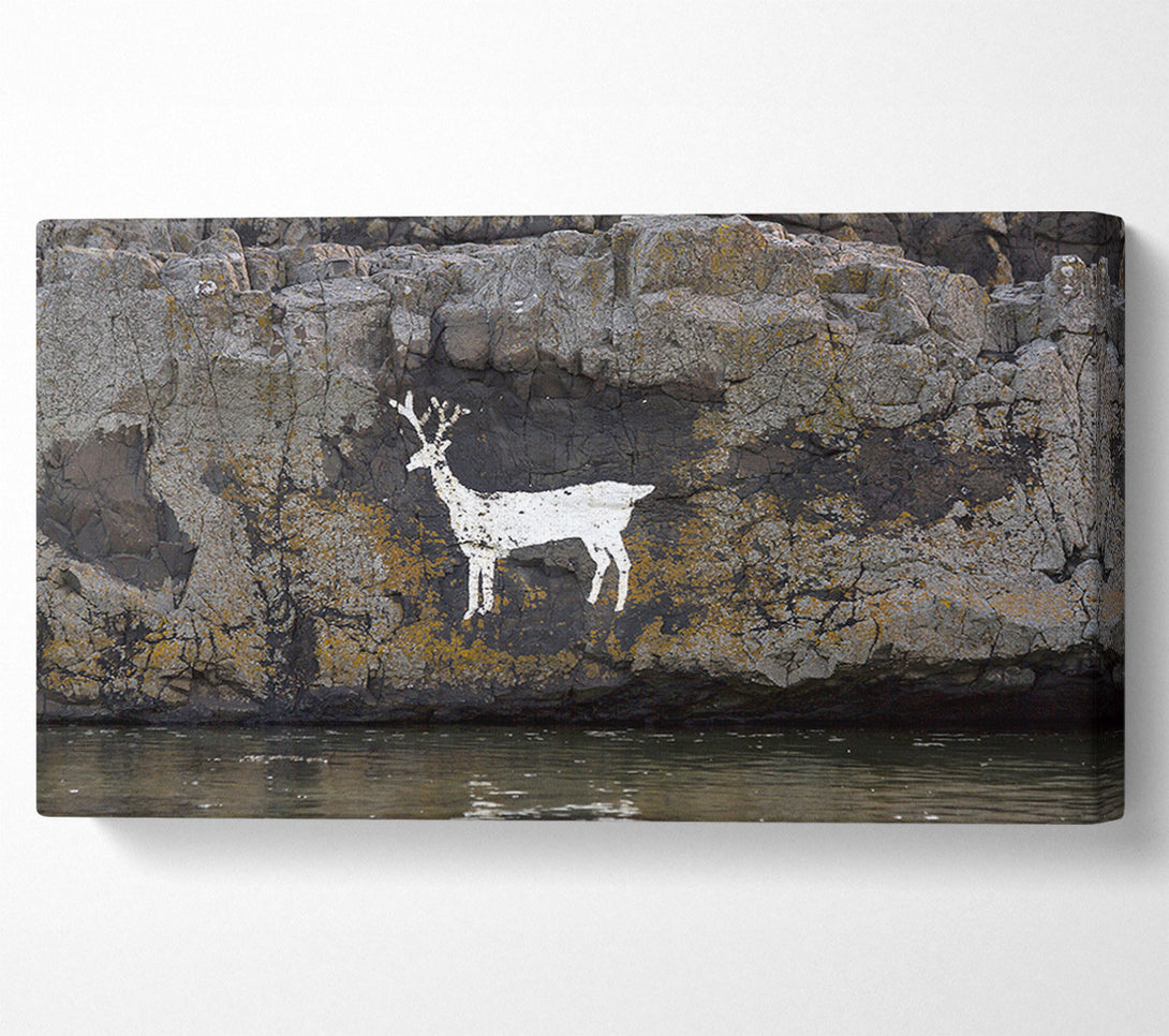  A Canvas Print of Cave Man Deer Canvas Wall Art