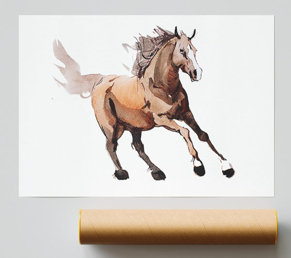 Running Horse Poster