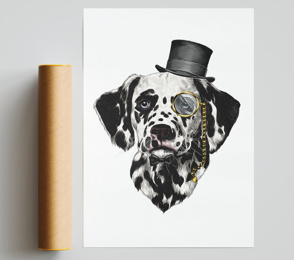 Clever Dalmation Dog Giclee Print