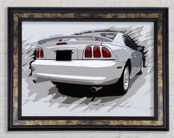 Retro Twin Turbo Framed Print